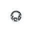 Pendant Circle 0.30ctw Round Diamonds .98ctw Black Diamonds 18kw .6x.6" 2.90g 125030107