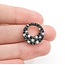 Pendant Circle 0.30ctw Round Diamonds .98ctw Black Diamonds 18kw .6x.6" 2.90g 125030107