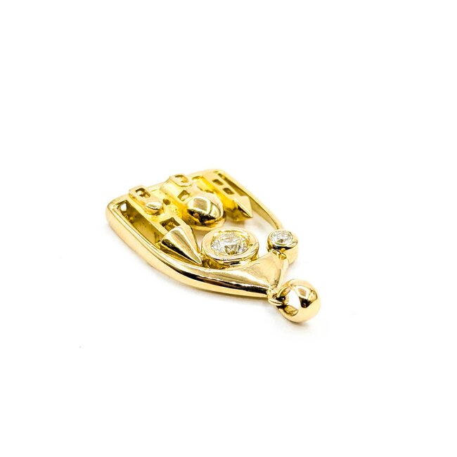 Pendant Mosque .33ctw Round Diamonds 18ky 1.2x.7" 5.6g 125030065