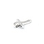 Pendant Cross Invisible Set 0.50ctw Princess Diamonds 18kw .8x.55" 2.17g 125030102