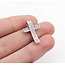 Pendant Cross Invisible Set 0.50ctw Princess Diamonds 18kw .8x.55" 2.17g 125030102