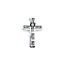 Pendant Cross Invisible Set 0.50ctw Princess Diamonds 18kw .8x.55" 2.17g 125030102