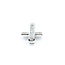 Pendant Cross Invisible Set 0.50ctw Princess Diamonds 18kw .8x.55" 2.17g 125030102