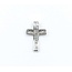 Pendant Cross Invisible Set 0.50ctw Princess Diamonds 18kw .8x.55" 2.17g 125030102
