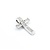 Pendant Cross Invisible Set 0.50ctw Princess Diamonds 18kw .8x.55" 2.17g 125030102