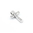 Pendant Cross Invisible Set 0.50ctw Princess Diamonds 18kw .8x.55" 2.17g 125030102