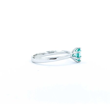 Ring Solitaire .33ct Emerald 14kw Sz5.5 1.93g 225040026