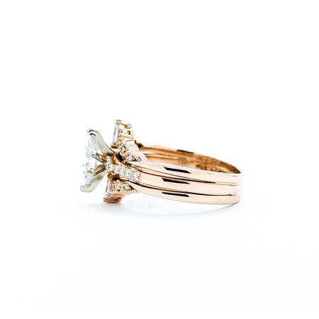 Ring Anniversary Set .70ct Marquise Lab Grown Diamond .37ctw Near Colorless Diamonds 14kr sz7.5 6.76g 125040017