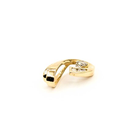 Pendant Swirl .30ctw Round Diamonds 14ky 21x11mm 2.55g 225040034