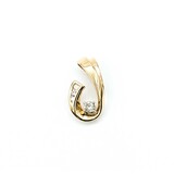  Pendant Swirl .30ctw Round Diamonds 14ky 21x11mm 2.55g 225040034
