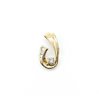 Pendant Swirl .30ctw Round Diamonds 14ky 21x11mm 2.55g 225040034