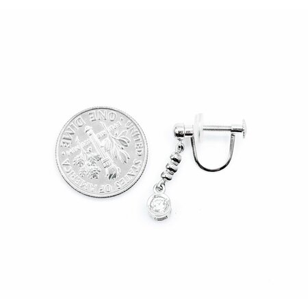 Earrings Dangle 0.24ctw Round Diamonds 850pt .75x.2" 3.89g 125030111