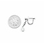 Earrings Dangle 0.24ctw Round Diamonds 850pt .75x.2" 3.89g 125030111