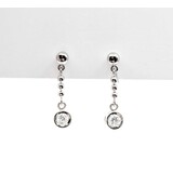  Earrings Dangle 0.24ctw Round Diamonds 850pt .75x.2" 3.89g 125030111
