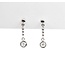 Earrings Dangle 0.24ctw Round Diamonds 850pt .75x.2" 3.89g 125030111