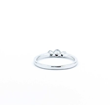 Ring Three Stone .10ctw Round Diamonds 14kw 3.14mm sz6 1.6g 125040018