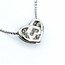 Necklace Pave Heart 0.36ctw Round Diamonds 18kw 11.5x10mm 14-16" 5.12g 125030104