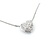 Necklace Pave Heart 0.36ctw Round Diamonds 18kw 11.5x10mm 14-16" 5.12g 125030104