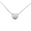 Necklace Pave Heart 0.36ctw Round Diamonds 18kw 11.5x10mm 14-16" 5.12g 125030104