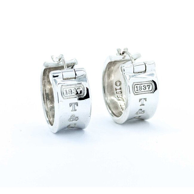 Earrings Tiffany & Co. 1837 Sterling Silver .6x.4" 14.88g 125040016