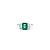 Ring 3-Stone 0.36ctw Baguette Diamonds .83ct Emerald 900pt 6.8mm sz6 4.47g 125030082
