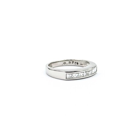 Ring Channel Set 0.37ctw Ascher Diamonds 800pt 3.5mm sz4 3.82g 125030079