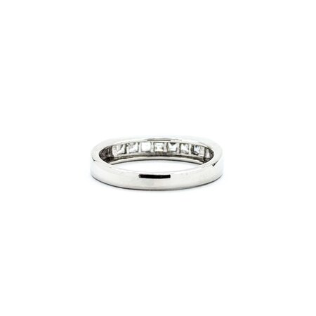 Ring Channel Set 0.37ctw Ascher Diamonds 800pt 3.5mm sz4 3.82g 125030079