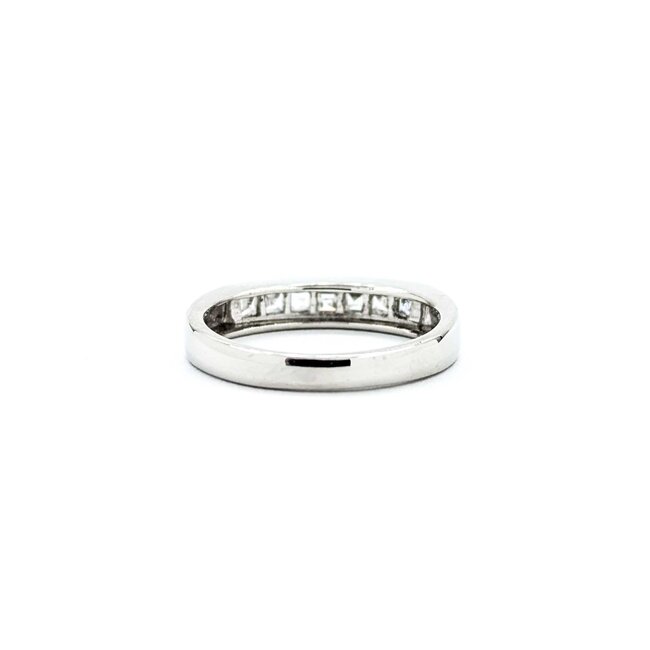 Ring Channel Set 0.37ctw Ascher Diamonds 800pt 3.5mm sz4 3.82g 125030079