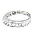 Ring Channel Set 0.37ctw Ascher Diamonds 800pt 3.5mm sz4 3.82g 125030079