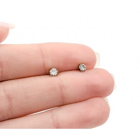 Earrings Stud 0.30ctw Round Diamonds 900pt 4mm .55g 125030100