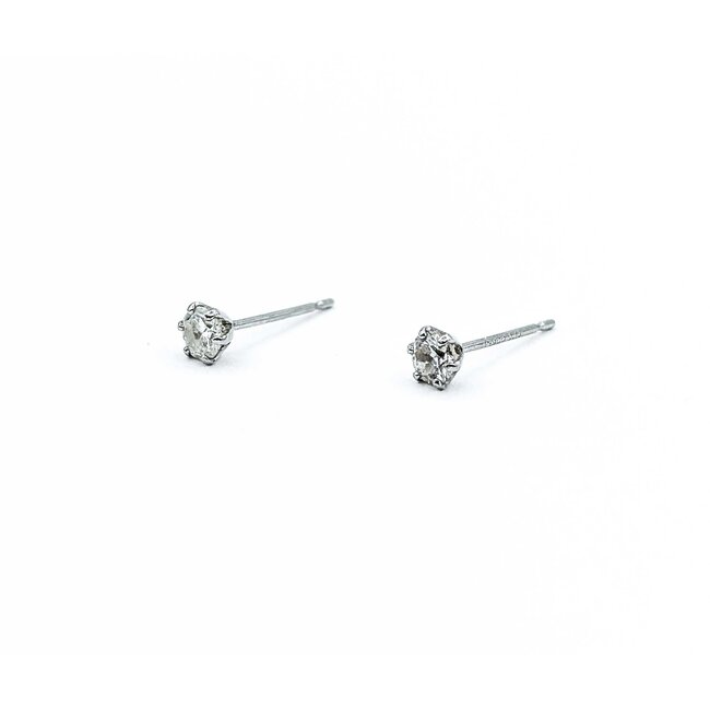 Earrings Stud 0.30ctw Round Diamonds 900pt 4mm .55g 125030100