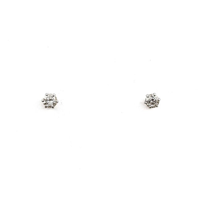 Earrings Stud 0.30ctw Round Diamonds 900pt 4mm .55g 125030100