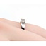 Ring Channel Set .50ctw Baguette Diamonds 900pt 4mm sz6.5 3.22g 125030054