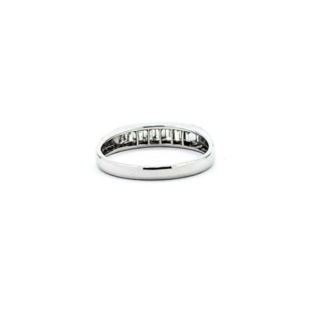Ring Channel Set .50ctw Baguette Diamonds 900pt 4mm sz6.5 3.22g 125030054