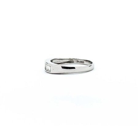 Ring Channel Set .50ctw Baguette Diamonds 900pt 4mm sz6.5 3.22g 125030054