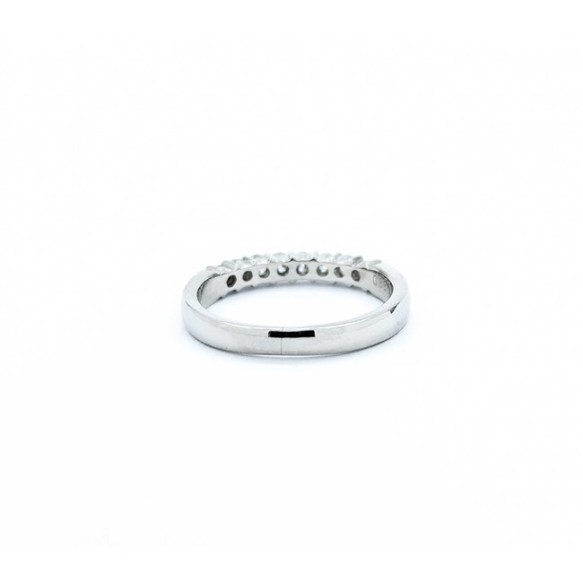Ring Half Bezel 0.33ctw Round Diamonds 900pt 3mm sz5.75 3.96g 125030055