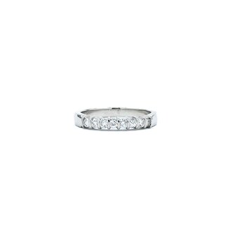 Ring Half Bezel 0.33ctw Round Diamonds 900pt 3mm sz5.75 3.96g 125030055