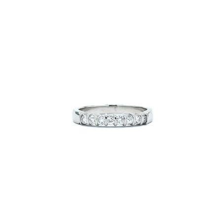 Ring Half Bezel 0.33ctw Round Diamonds 900pt 3mm sz5.75 3.96g 125030055