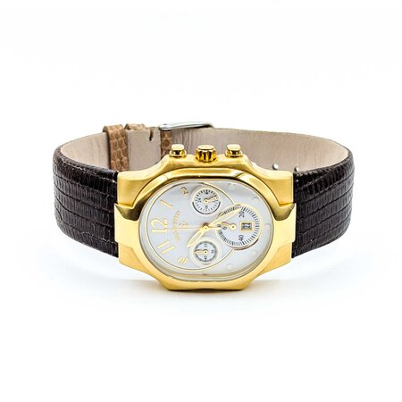 Watch Philip Stein Gold Tone 32mm Stainless Leather Strap Box and Papers 225016607