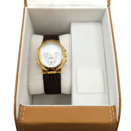 Watch Philip Stein Gold Tone 32mm Stainless Leather Strap Box and Papers 225016607