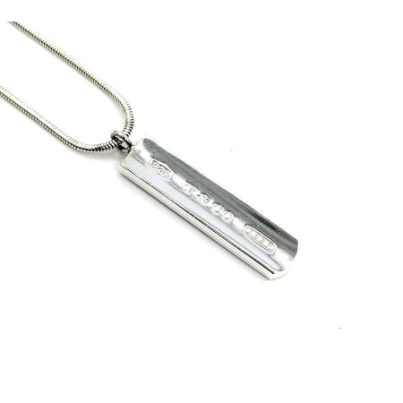 Pendant Tiffany & Co. Bar Drop Sterling Silver 1.4x.35" 17.5" 14.42g 125040015