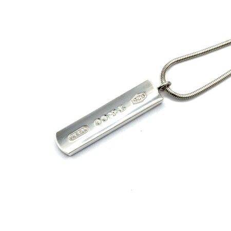 Pendant Tiffany & Co. Bar Drop Sterling Silver 1.4x.35" 17.5" 14.42g 125040015