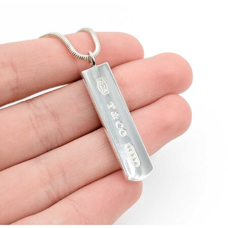 Pendant Tiffany & Co. Bar Drop Sterling Silver 1.4x.35" 17.5" 14.42g 125040015