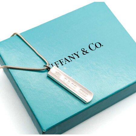 Pendant Tiffany & Co. Bar Drop Sterling Silver 1.4x.35" 17.5" 14.42g 125040015