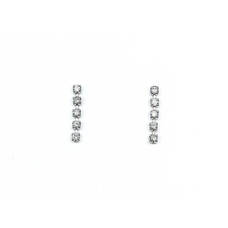 Earrings Dangle .33ctw Round Diamonds 900pt .7x.07" 1.76g 125030109