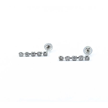 Earrings Dangle .33ctw Round Diamonds 900pt .7x.07" 1.76g 125030109