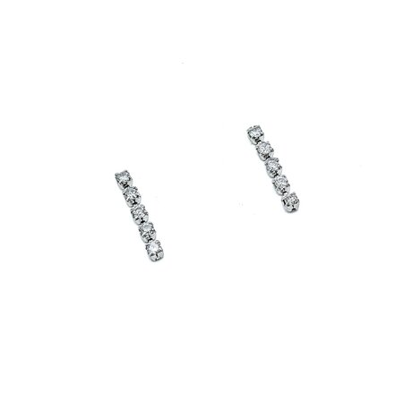 Earrings Dangle .33ctw Round Diamonds 900pt .7x.07" 1.76g 125030109