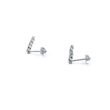Earrings Dangle .33ctw Round Diamonds 900pt .7x.07" 1.76g 125030109