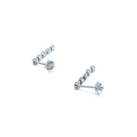 Earrings Dangle .33ctw Round Diamonds 900pt .7x.07" 1.76g 125030109