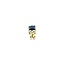 Pendant Drop .12ctw Round & Baguette Diamonds 1.1ct Blue/Green Sapphire 14ky .55x.2 .74g 225030125